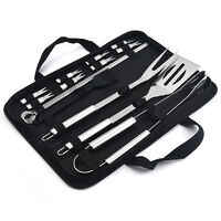 BBQ Tool Set, 16 Pieces Grill Barbecue Utensils, Stainless Steel Barbecue Accessories, Grill Tools for Outdoor Camping Garden Barbecue