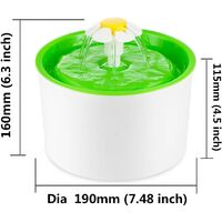 Flower Fountain Automatic Water Dispenser for Dogs Cats Animals Without Carpet European Specifications 22.5 * 12.3 * 19.3cm