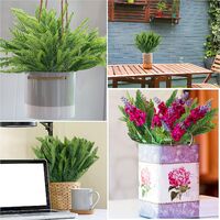 Artificial Fougere (Set of 6) - Artificial Plant Interior / Outdoor - Artificial Foliage for Living Room, Garden, Wedding Decoration, Desk, Decoration Zen Bathroom