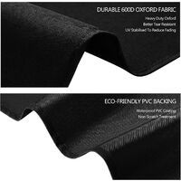 3 Seat Garden Bench Cover with Air Vent, Waterproof, Windproof, Anti-UV, Heavy Duty Rip Proof 210D Oxford Fabric Outdoor Patio Bench Seat Cover (162 x 66 x 63 / 89cm) - Black