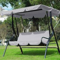 Swing Seat Canopies Replacement Canopy,Waterproof Top Cover&Seat Cover Dust Guard Protector Garden Patio Outdoor 2 Seater Sizes (Gray,164 * 114 * 15cm)