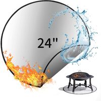 Fire Pit Mat, Fireproof Mat Protector & Grill Mat, Heat Shield Fire Mat for Patio, Outdoor Patio Protector for Deck, Grass, Concrete, Stone, Under Stove or BBQ,24''