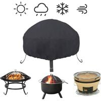 Protective cover for brazier grill cover cover cover BBQ Foyer cover Outdoor fireplace cover with V7084B clamping cord (122 x 46cm)