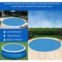 Swimming Pool Cover，Round Swimming Pool Cover,Swimming Pool Insulation Film， Pool Heat Insulation Dustproof Bubble Film，Summer Swimming Pool Cover，Pe Bubble Film （1.83M）
