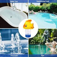 Floating Pool Chlorine, 7 Inch Pool Chlorine Dispenser Chemical Floater to Hold 3 Inch Chlorine Tablets for Swimming Pool, Hot Tub, Spa, Fountain