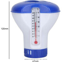 2 in 1 Floating Swimming Pool Chlorine Dispenser and Thermometer