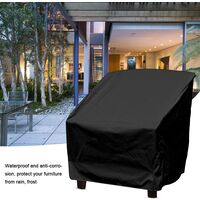Chair Sofa Protection Accessories Waterproof Durable Dust-Proof Furniture for Garden Patio Outdoor(Black)
