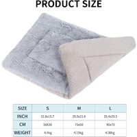 Dog mattress, pet mattress, dog cover (M (75 * 55cm), Gray Wicker)