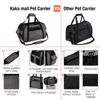 Bag Transport for Cat / Small Dog / Rabbit, Cart Transport Cabin for Small Animal, Handbag / Shoulder Strap for Travel / Car / Airplane Certified (Gray)