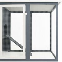 Outdoor Chicken Cage Hen House with 1 Egg Cage Grey Wood8474-Serial number