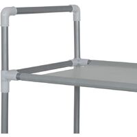 Shoe Rack with 10 Shelves Metal and Non-woven Fabric Silver10953-Serial number