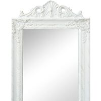 Free-Standing Mirror Baroque Style 160x40 cm White10148-Serial number