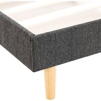 Bed Frame Dark Grey Fabric 135x190 cm15177-Serial number