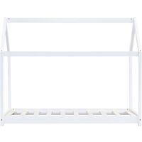 Kids Bed Frame White Solid Pine Wood 80x160 cm16062-Serial number