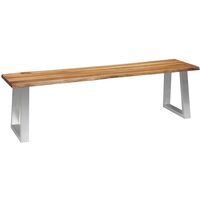 Bench 160 cm Solid Acacia Wood and Stainless Steel16226-Serial number