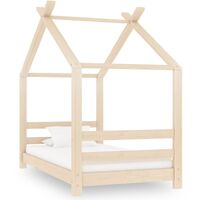 Kids Bed Frame Solid Pine Wood 70x140 cm18563-Serial number