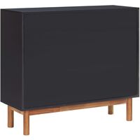 Sideboard 90x33.5x80 cm Solid Acacia Wood and MDF18598-Serial number