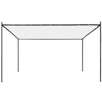 Gazebo with Flat Roof 4x4x2.4 m White 180 g/m虏24162-Serial number