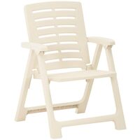 Garden Chairs 2 pcs Plastic White25411-Serial number