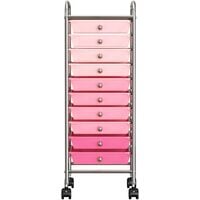 10-Drawer Mobile Storage Trolley Ombre Pink Plastic25712-Serial number