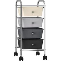 4-Drawer Mobile Storage Trolley Ombre Plastic25710-Serial number