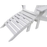 Garden Chair with Ottoman Wood White28717-Serial number