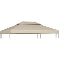 Gazebo Cover Canopy Replacement 310 g / m虏 Beige 3 x 4 m28763-Serial number