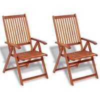 Folding Garden Chairs 2 pcs Solid Acacia Wood Brown29326-Serial number