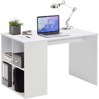FMD Desk with Side Shelves 117x72.9x73.5 cm White30295-Serial number