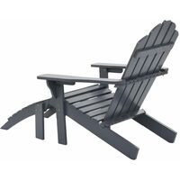 Garden Chair with Ottoman Wood Grey32355-Serial number