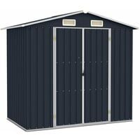 Garden Shed Anthracite 205x129x183 cm Galvanised Steel32579-Serial number