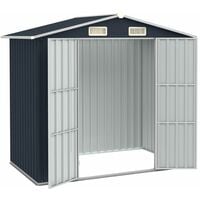 Garden Shed Anthracite 205x129x183 cm Galvanised Steel32579-Serial number