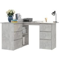 Corner Desk Concrete Grey 145x100x76 cm Chipboard35971-Serial number