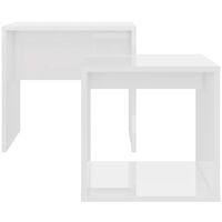 Coffee Table Set High Gloss White 48x30x45 cm Chipboard36867-Serial number