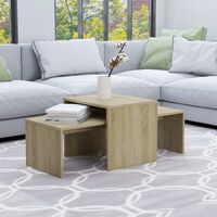 Coffee Table Set Sonoma Oak 100x48x40 cm Chipboard36893-Serial number