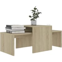 Coffee Table Set Sonoma Oak 100x48x40 cm Chipboard36893-Serial number