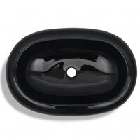 Ceramic Bathroom Sink Basin Black Oval3551-Serial number