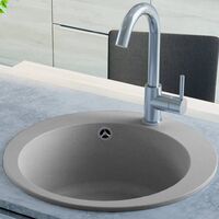 Granite Kitchen Sink Single Basin Round Grey4172-Serial number