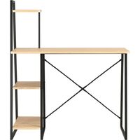 Desk with Shelving Unit Black and Oak 102x50x117 cm8714-Serial number