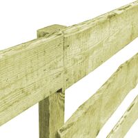 2 pcs 3-Rail Garden Fences Impregnated Pinewood 510x120 cm14042-Serial number