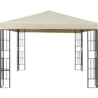 Gazebo with String Lights 3x3 m Cream21538-Serial number