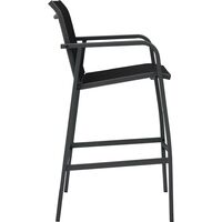 Garden Bar Chairs 4 pcs Black Textilene33496-Serial number