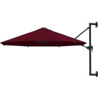 Wall-Mounted Parasol with Metal Pole 300 cm Burgundy33110-Serial number