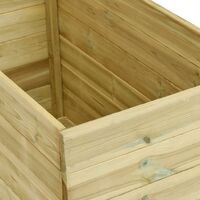 Garden Raised Bed with Floor 100x50x75 cm Impregnated Pinewood34257-Serial number