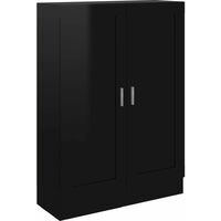 Book Cabinet High Gloss Black 82.5x30.5x115 cm Chipboard36728-Serial number