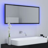 LED Bathroom Mirror High Gloss Black 100x8.5x37 cm Chipboard37610-Serial number