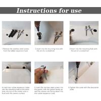 Flating WC Fixations Hinges 3 pairs toilet screws, mounting assembly with screw spare parts for toilet cover