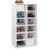 Shoe Rack High Gloss White 54x34x100 cm Chipboard35365-Serial number