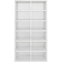 Shoe Rack High Gloss White 54x34x100 cm Chipboard35365-Serial number