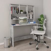 Desk with Shelves Concrete Grey 110x45x157 cm Chipboard35354-Serial number